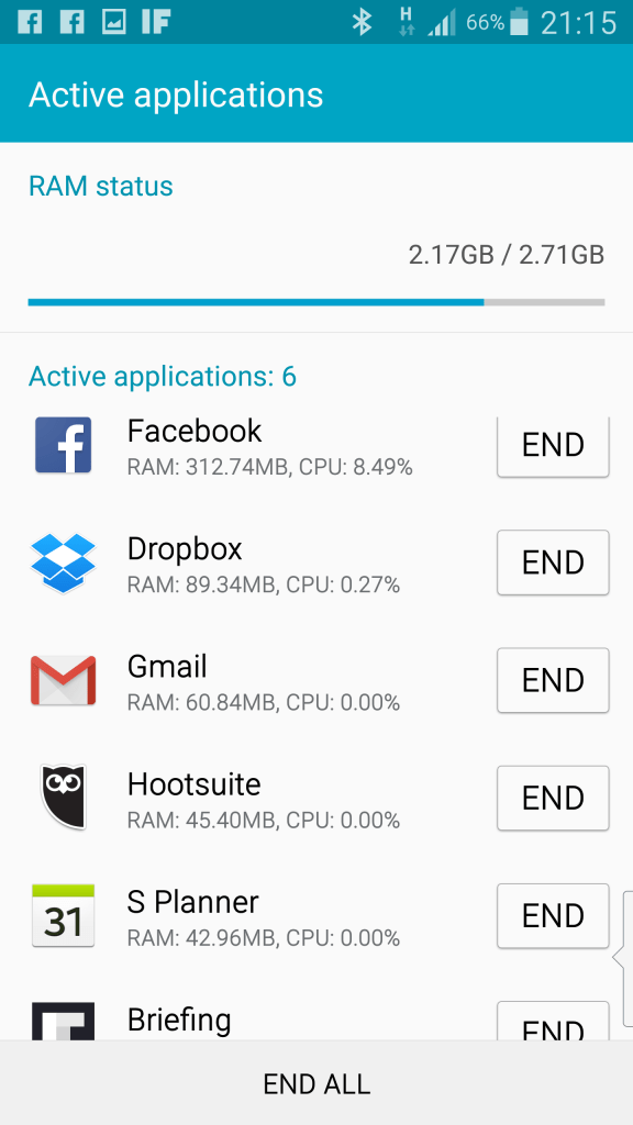 End Active Apps